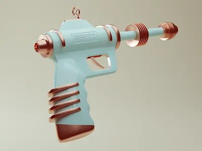 RAY GUN 3d 3d model astronaut blender ray gun retro space travel