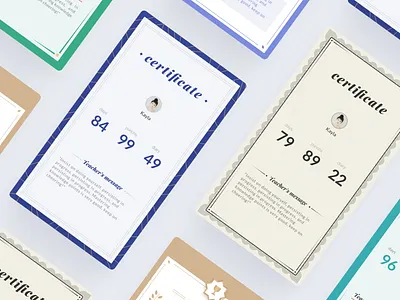 Learning certificate branding illustration typography ui 应用