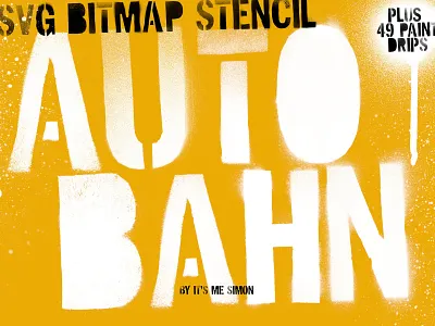 Autobahn Svg Font bitmap font display font handmade lettering opentype svg photoshop typeface