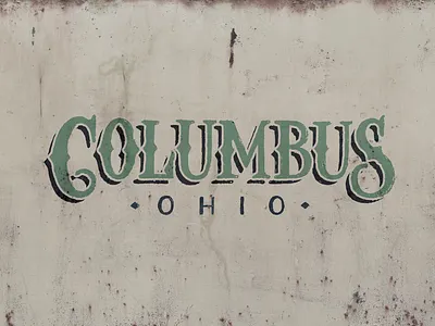 Columbus columbus hand lettering hand type lettering rust texture type typography
