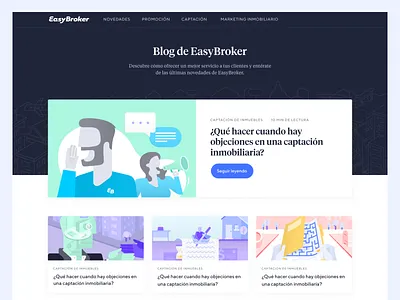 EasyBroker Blog blog blog design cdmx ghost real estate theme tipography ui