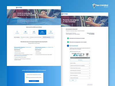 Reclamos de terceros - San Cristóbal Seguros design product sketchapp ui ui design user experience design user flow user interaction ux