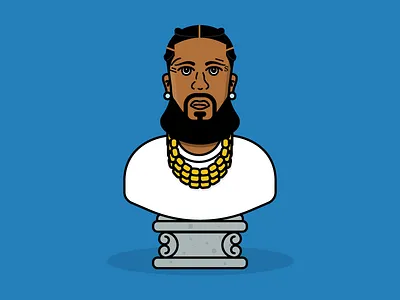 RIP Nipsey Hussle bust illustration nipsey nipsey hussle
