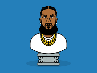 RIP Nipsey Hussle bust illustration nipsey nipsey hussle