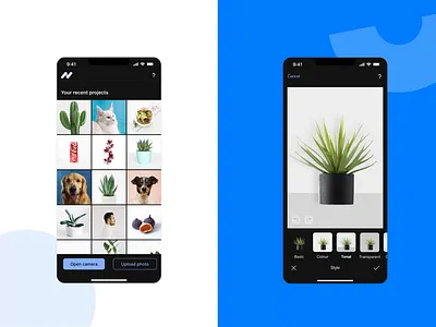 UI/UX Design for Photo Editor App animation app design figma mobile app motion graphics photo editor ui ui ux ux