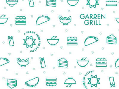 Garden Grill Pt. 2 branding icon illustration logo pattern restaurant typography vector