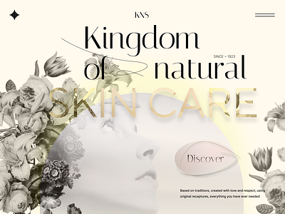 Natural skin care vol. 3 bio branding cosmetics design figma landingpage natural natural cosmetics skin typography ui ux uxui web design