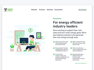 Solutions branding clean copyright design desktop green illustration minimal simple sketch typography ui ux vector web web design web 3.0 web app website white