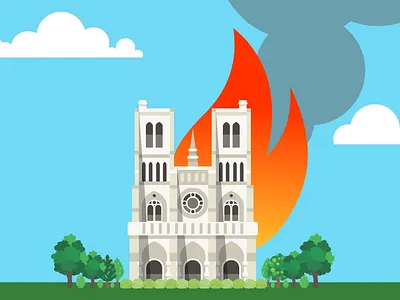 Notre Dam Cathedral cathedral illustration notre dam paris