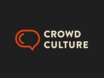 Crowd Culture Blog Logo branding bubble comment icon letter c lettering logo mark modern sign simple symbol vector