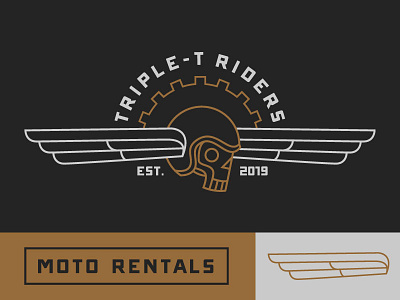 TTT Riders branding moto motorcycle portland skull