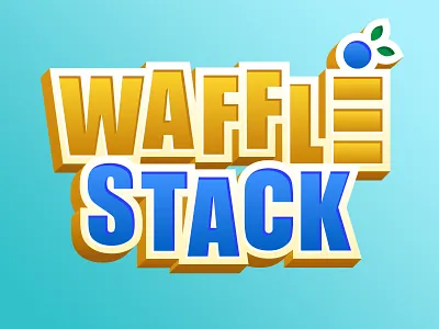 Waffle Stack Title app game game design typography waffles