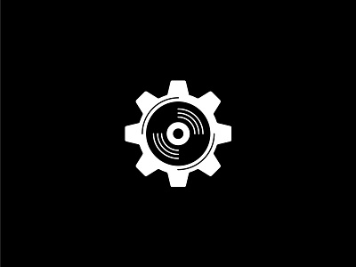 Gear + Record album artist clever gear grind logo music musician musiclabel record recordcompany recordspin spinning tunes work