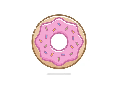 Donut design flat illustration vector