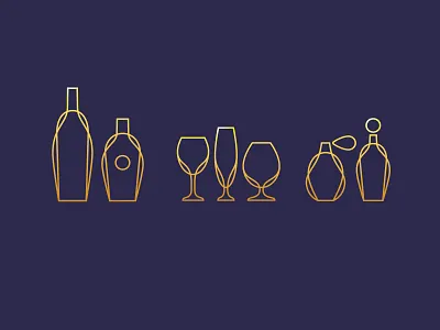 Glassware Icons glasses glassware icons icons design ui web design