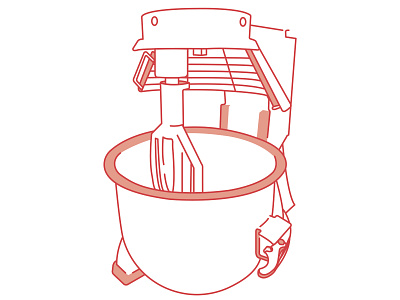 Pancake Mixer WIP baking breakfast color corporate illustration pancake