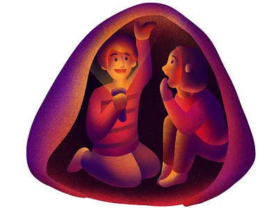 Night tale blanket boy concept conception design girl gradient illustration kids light pink procreate procreate art purple tale ui web web deisgn