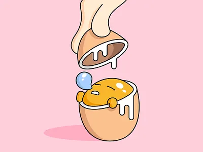 Sleepy egg egg illustration illustrator sleep