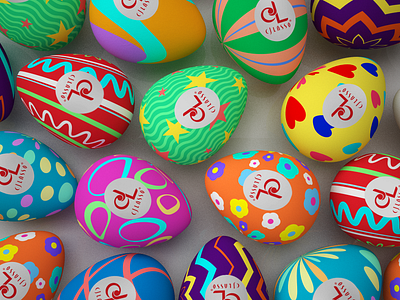 CJ Lasso Easter Eggs 3d art 3d artist 3d render advertising art director branding concept art easter eggs graphic design instagram ads socialmedia