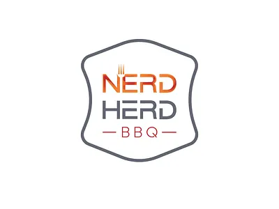 NERD HERD BBQ logo app brand branding clean creative design flat icon identity illustration illustrator lettering logo minimal vector
