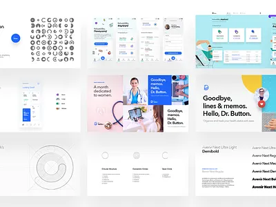 Medical SaaS product design app art direction brand branding creative director design design system doctor geometry guidelines icon identity illustration logo logotype medical telemedicine typography ui ux