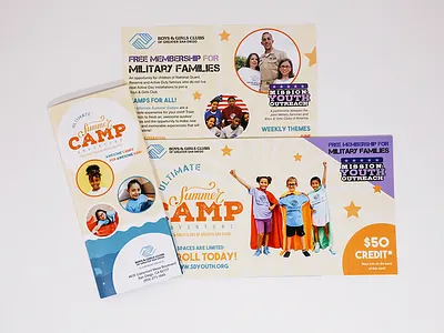 Ultimate Summer Camp advertising art direction branding brochure layout clean design flyer illustration mailer marketing collateral nonprofit poster print summercamp