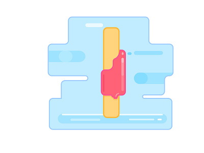 I for Ice cream 36 days of type 36dayoftype animation branding character design illustration illustrator logo minimal mobile ui ux vector
