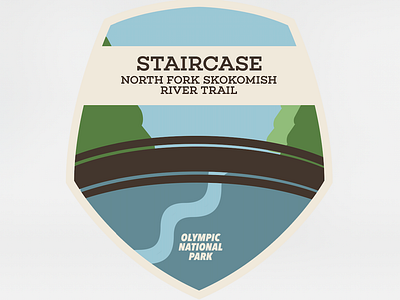 Destination Art - Staircase, Olympic National Park book design destination art national parks print art tourism