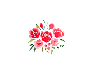 Fresh Flowers bouquet floral flower illustration nature watercolor