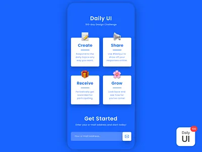 100 Daily UI dailyui dailyuichallenge day100 landingpage webpage