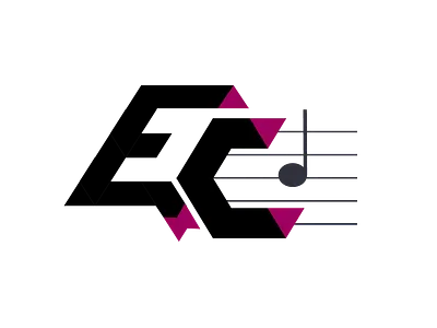 Logo EC branding design flat icon illustrator lettering logo logo 2d minimal type