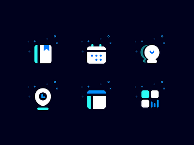 Education Icons Ver.2 app attendance calander color course design education education icons grouping icon icons icons pack icons set night night sky qr code template ui