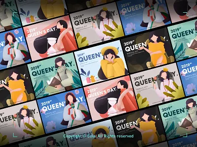 女神节插画总结 ui 动物 向量 品牌 插图