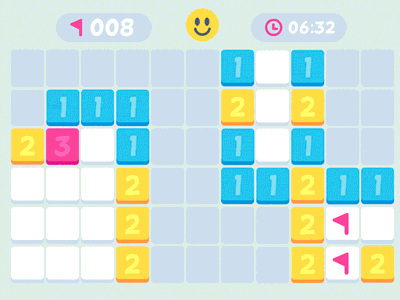 Sweet Minesweeper animation cmyk inkbyte minesweeper
