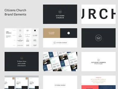 Citizens Styles brand branding church citizen clean crown guidelines icon king kingdom logo love simple style