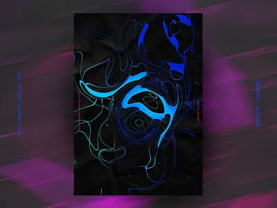 random poster 004 abstract black blur color gradiant graphic japan neon noise poster print project random rgb shape