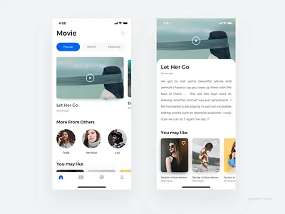 Movie UI app daily design dribbble movie movie app ui