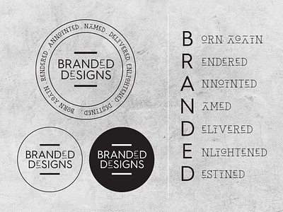 Logo Design for BRANDED Designs freelancer illustrator krystlesvetlana logo design typography