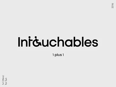 Intouchables bold design disabled intouchables logo logotype man monogram simple
