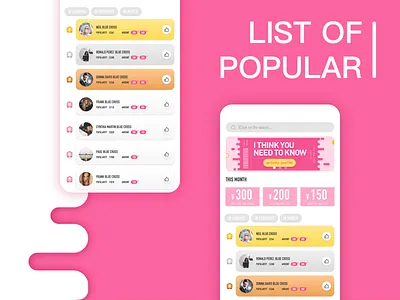 list of popular ui 平面 应用 设计