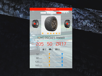 Tyre Browser 2d clean design design flat design indigo.design material design race car race track racing ui ux