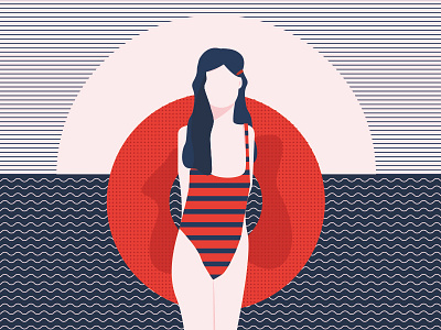 summer design illustration office people summer women work