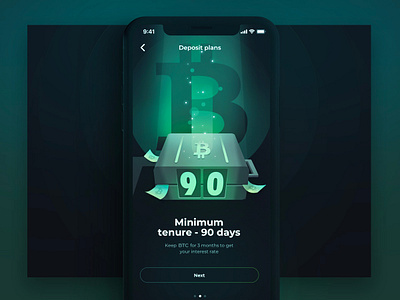 Boarding step 2 app bitcoin boarding dark glow green hold ios money profit terms ui wallet