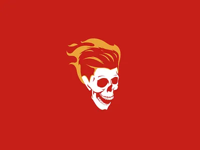 Scull logo adobe illustrator art branding design fire graphic design hair illustration inspiration logo scull vector