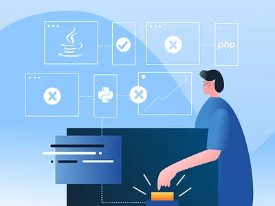 Automate Testing automate browsers browserstack character code debut dev illustration java parallels product python selenium test testing web
