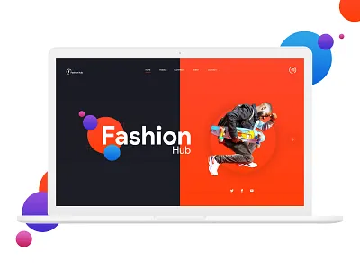 Fashion hub design experience design gradient background