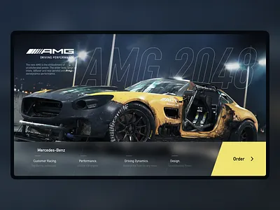 AMG 2048 amg amg 2048 buy car dark landing page mercedes benz web yellow