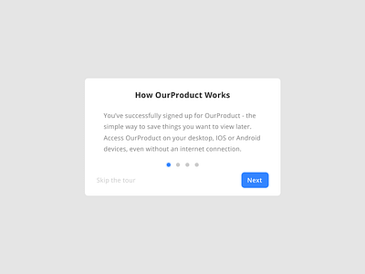 Daily UI #095 Product Tour 095 dailyui
