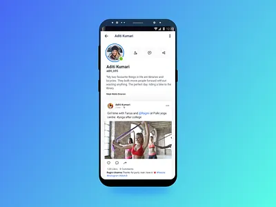 Friend's Profile chat app hike messanger indian app interaction design product design profile concept profile page ui 100 ui daily uidesign uiuxdesign