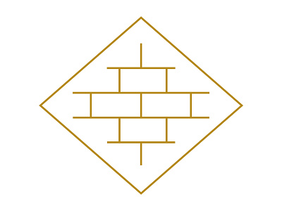 Brick diamond branding design icon illustration logo
